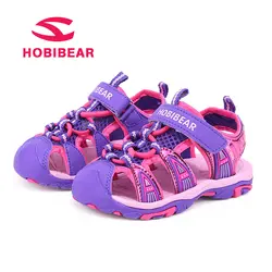 HOBIBEAR летние сандалии для девочек мальчиков обувь для детей пляжные детская обувь модные ботильоны-основы для мальчиков спортивные