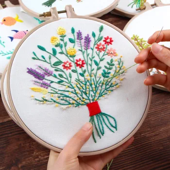 

Embroidery, New Rushed Ruler Diy, European, Flower, Small Thread Beginner, Novice, Printing Suite, Bedroom, 2018 New, Handmade