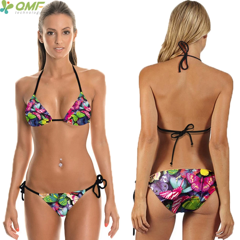 Buy Colorful Butterfly Bikini Sets Triangle Swimwear