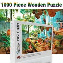 Кухни 1000 шт. взрослых головоломка деревянные головоломки мультфильм Пазлы для детей развивающие игрушки, подарки