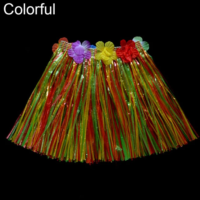 Disfraz Hawaiano De 2 Juegos – Falda De Hierba, Guirnaldas, Diademas Y Pulseras De Flores, Perfecto Para Fiestas Luau, Moana Y Tropicales