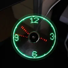 summer fan wholesale clock fan USB Out Put Portable 20pcs/lot USB gadgets Tablet Power Bank computer removable USB clock Fan
