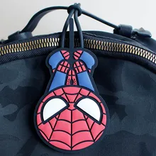 Travel Accessories Cartoon Silica Gel Spiderman Luggage Tag Women Portable Label Suitcase ID Address Holder Baggage Boarding