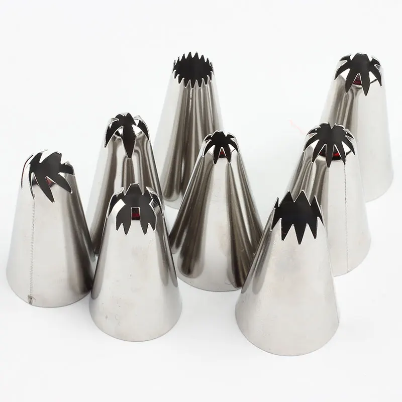 8 шт./компл. Роза большого размера русская выпечка Обледенение окантовка сопла из