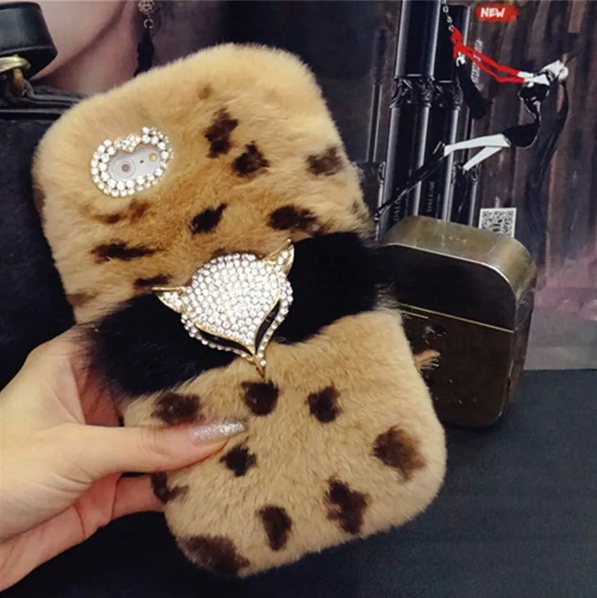 Luxury-Bling-Fox-head-Warm-Soft-Beaver-Rabbit-Fur-Hair-phone-case-for-samsungS3-S4-S5 (4)