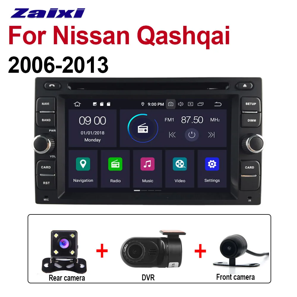 Extra 3 Accessories ZaiXi 4 ГБ android 9,0 автомобильный dvd-плеер для Nissan Qashqai 2006~ 2013 мультимедийная карта gps-навигации автомобильное радио Wi-Fi Bluetooth HD - Цвет: Extra 3 Accessories