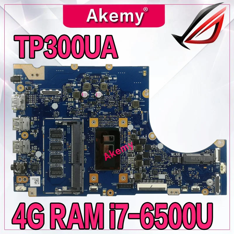 Akemy TP300UA материнская плата для ноутбука For Asus Q302U Q302UA TP300U тест оригинальная 4G RAM I7 6500