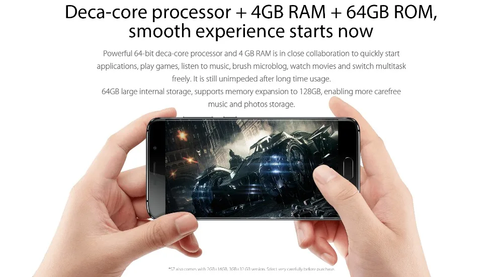 Большая батарея! 64G rom X20 Deca Core 4G ram Мобильный телефон Android 6,0 5,5 дюймов FHD 13 МП камера сенсорная