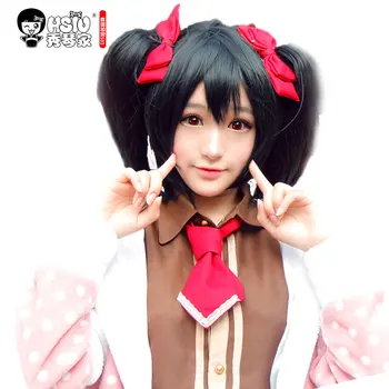 

HSIU High quality LoveLive! Love Live Cosplay Wig Nico Yazawa Costume Play Adult Wigs Halloween Anime Hair free shipping