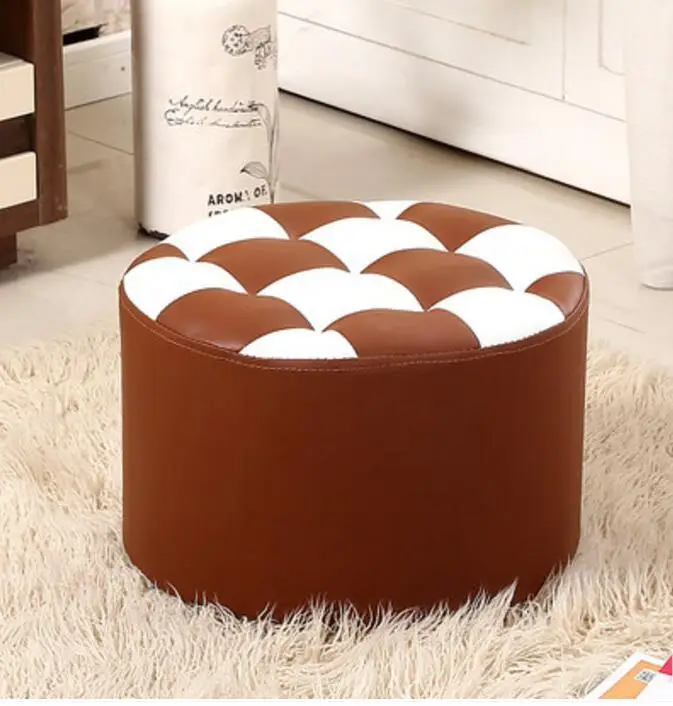 Продвижение Современная мода отличное качество взрослых гостиная диван Мода маленький круглый стул диван стул дерево обувь стул - Цвет: F