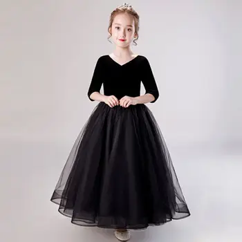 

2019 New Teenage Girls Mesh Tutu Princess Dress Kids Dresses For Girls Wedding Evening Party Toddler Girl Clothing Vestidos F54