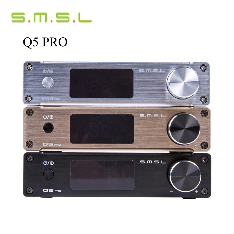 SMSL Q5 Pro 45 Вт* 2 HiFi 2,0 чистый мини домашний цифровой аудио усилитель мощности 24 бит/96 кГц USB DAC/оптический/коаксиальный с пультом дистанционного управления