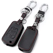 Couro genuíno remoto flip caso chave fob capa para kia rio sportage alma ceed para hyundai i30 verna veloster i35 venda de inverno