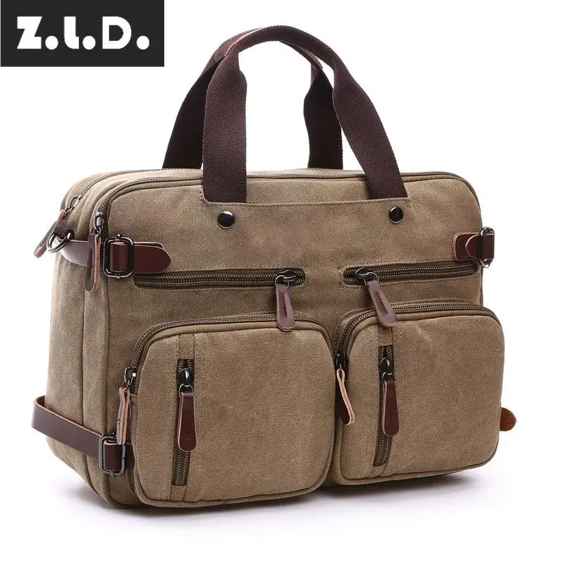 Новая повседневная Холщовая Сумка Z.L.D. деловой портфель компьютерная сумка