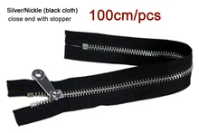 #5 Weiß Reißverschluss 100 cm/1 mt silber zähne Schwarz stoff tuch metall-reißverschluss für nähen tasche reißverschluss Für kleidung handtasche schuhe