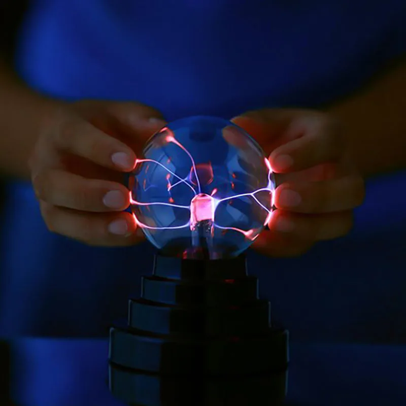 

8 Inch USB Plasma Ball Electrostatic Sphere Light Crystal Lamp Ball Touch Sensitive Transparent Desktop Lights