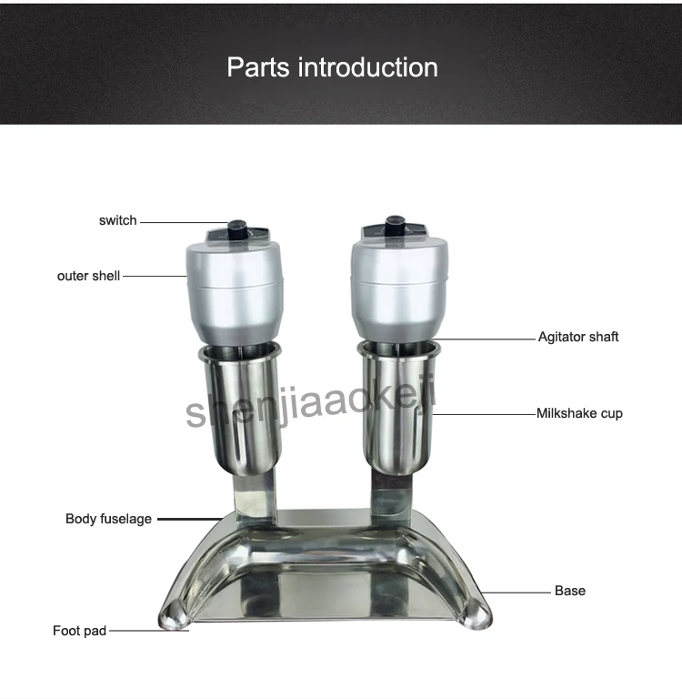 Молоко шейкер коммерческие двойной головкой молоко шейкер s чай с молоком Миксер для пены бытовой Электрический смеситель для напитков 220 В