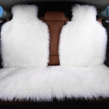 

3pc the Rear car seat cover faux fur 4colours universal size for all types of seats for car lada priora for peugeot 406 for lada