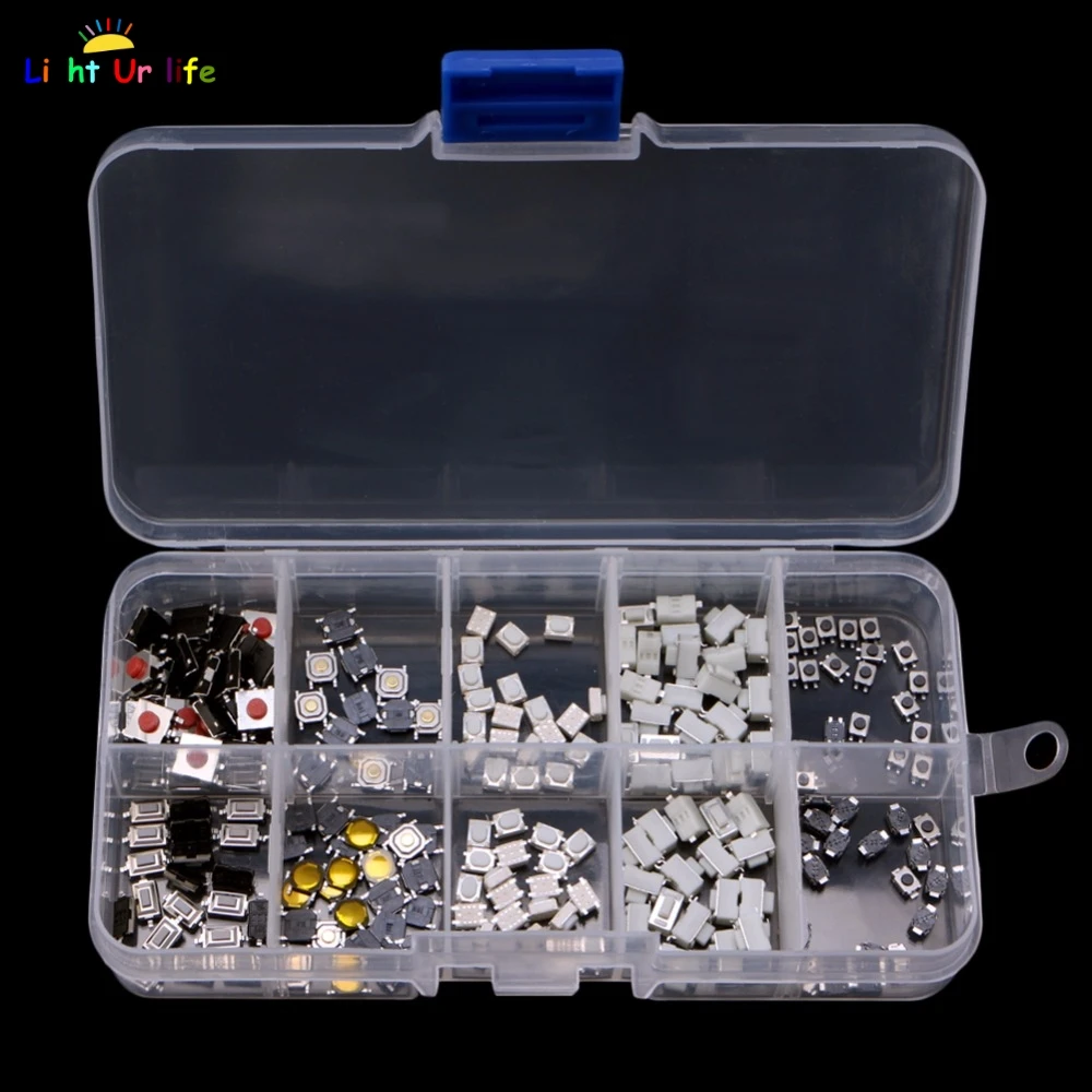 

10 Models Tactile Button Switch Micro Button Switches Remote Control 250 Pcs-25