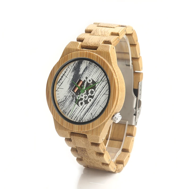 BOBO BIRD H17 Men s Minimalism Luxury Simplicity Skeleton Bamboo font b Wooden b font font