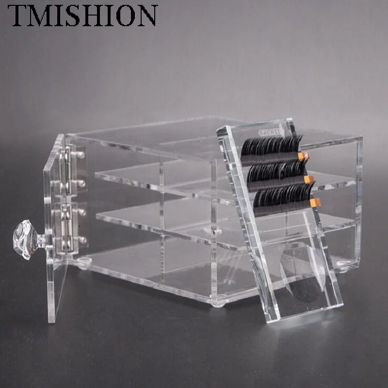 

6 Layers False Eyelashes Acrylic Storage Box Organizer Grafting Eyelashes Extension Holder Makeup Case Eyelashes Extension Tool