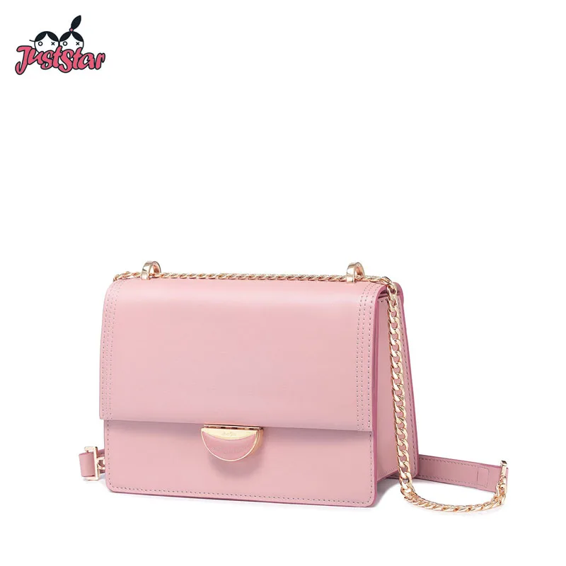

JUST STAR Brand Women's PU Leather Messenger Bags Ladies Fashion Chains Shoulder Purse Female Flap Lock Crossbody Bags