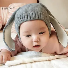 E& Bainel осенне-зимняя вязаная крючком Детская шапка для девочек кролик длинное ухо детские шапки Детская шапочка новорожденный реквизит для фотосессии