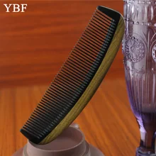 High quality Authentic Natural ox horn Green sandalwood wooden Sessile Combs hair style tool mini pro brush 2016 NEW Brochas