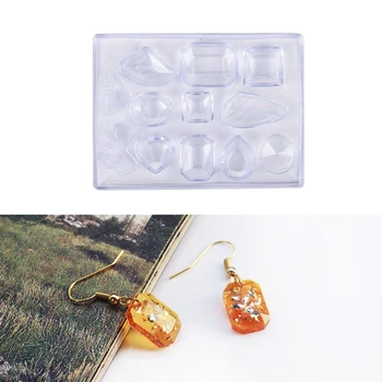 

1 Pcs Cabochon Small Silicon Earring Necklace Pendant Mold For Epoxy Jewelry Nail Art Making DIY Craft Heart,Oval etc Shape