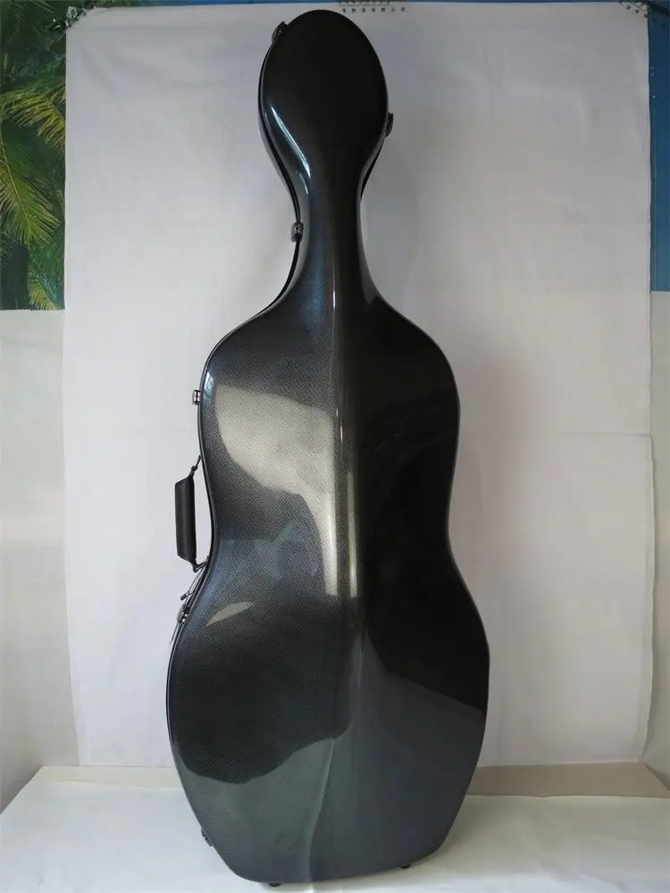 

Strong carbon fiber cello case 4/4,two bow holders,wheels #10013