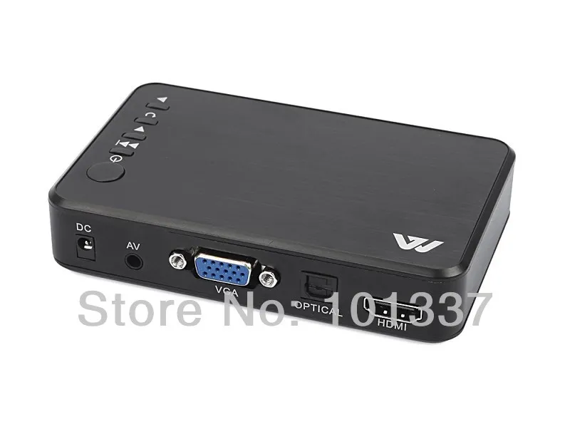 JEDX MP023 мини 1080P высокой четкости Медиаплеер для ТВ(HDMI, VGA, USB, SD, AV) оптический выход