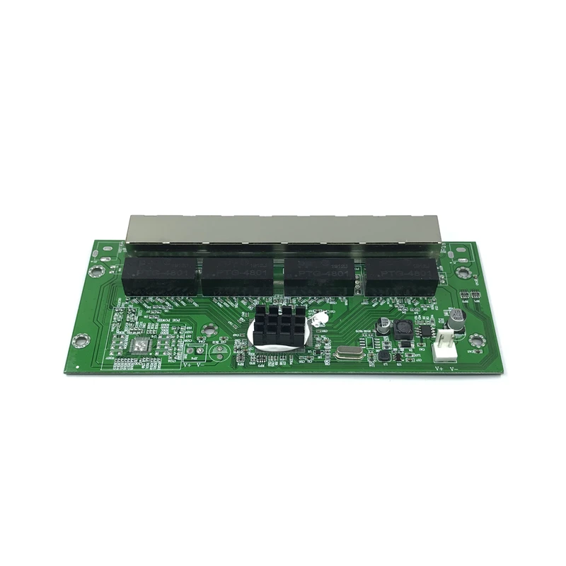 OEM PBC 8 портов гигабитный Ethernet коммутатор met pin way header 10/100/1000M hub 8way power Pcb board schroef