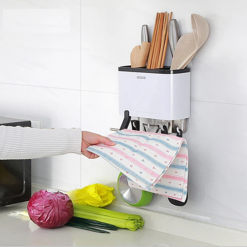

Drying Rack Tableware Spoon Chopsticks Storage Box Wall-hook Storage Multifunction Kitchen Organizers Accessories Drying Tools
