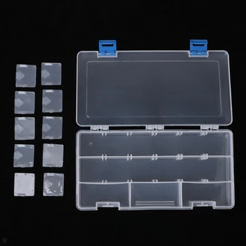 

Portable 15 Components Storage Box Hardware Tool Parts Case Transparent Plastic