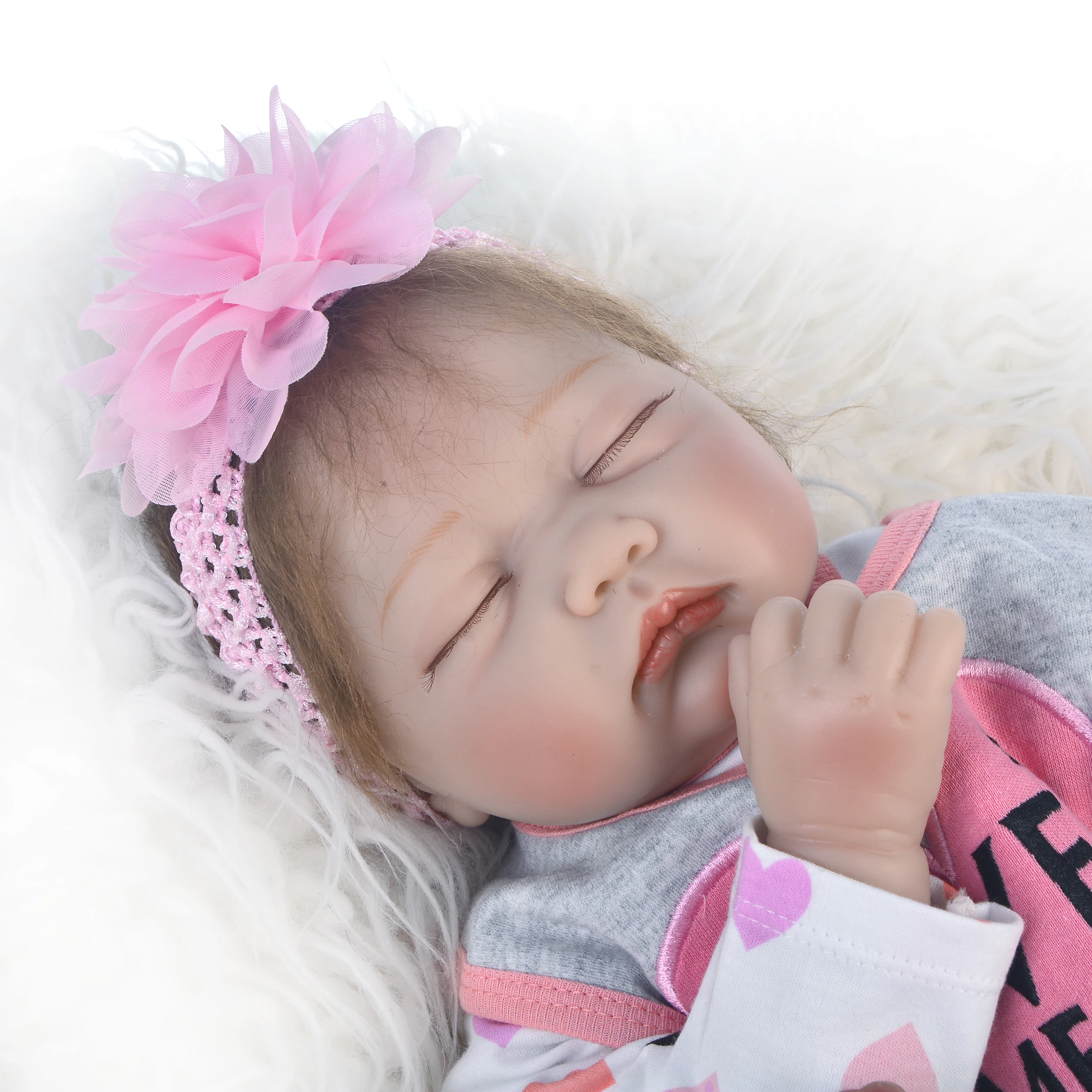 Lifelike Reborn Doll Cloth Body 22 55 cm Realistic Sleeping Girl Princess Lovely Baby Dolls For