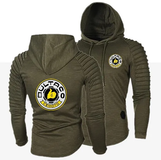 Осень Новая мода мужские Bultaco Cemoto Pursang Испания мотоциклетные толстовки с принтом