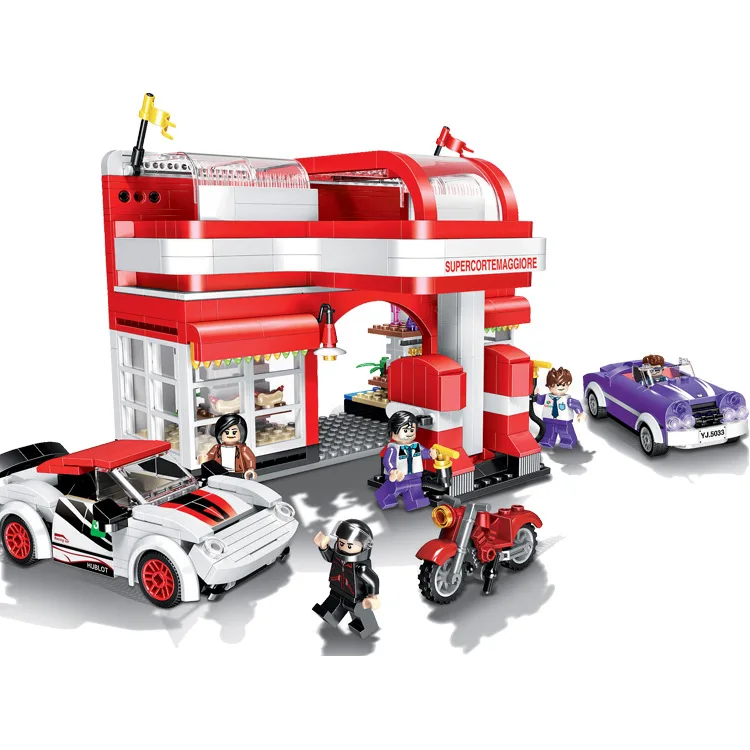 

Gas Station Petrol Rock City Model Building Blocks Bricks Kids Girl Boys DIY Birthday Christmas Gifts Car Funny Toy 5033