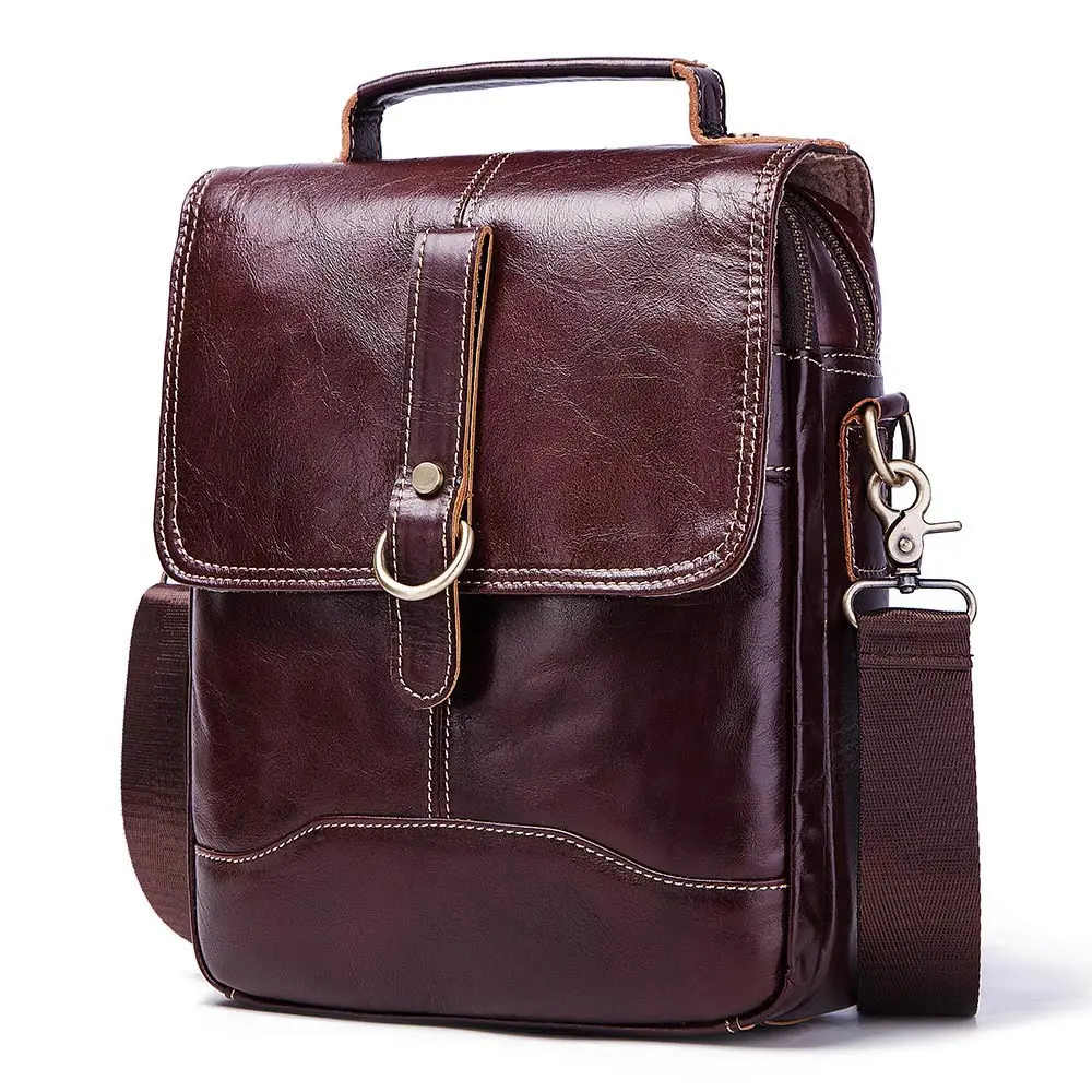 Известный бренд, высокое качество, сумка на плечо, мужские кожаные сумки-мессенджеры, сумки через плечо, сумки Bolsas, слинг, грудь, клатч, сумка - Цвет: Coffee