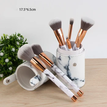 

7/11/15Pcs Pro Makeup Brushes Set Marbling Handle Foundation Powder Eye Shadow Lip Make up Comestic Brush Tool Kit with Bag