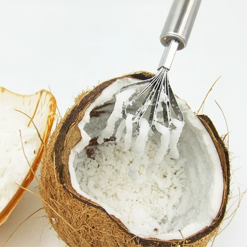 

Stainless Steel Coconut Shaver Kitchen Gadgets Fruit Tools Hanging Seafood Accessories Multifunction Fish Clean Scales Tools