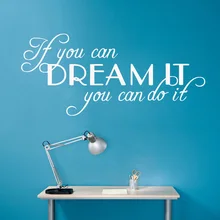 Мотивирующая фраза цитаты виниловые наклейки на стены предложения наклейки декор для спальни детская комната украшения виниловые настенные наклейки на стену