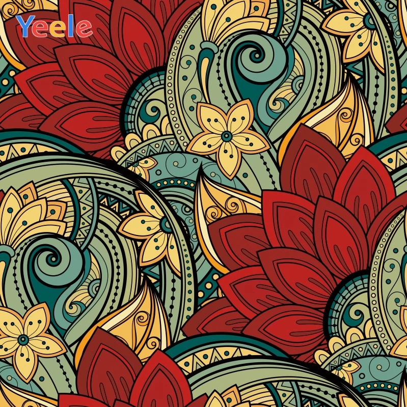 

Yeele Colored Floral Pattern Birthday Surprises Communion Party Wall Decoration Party Backdrops Photography Background For Photo