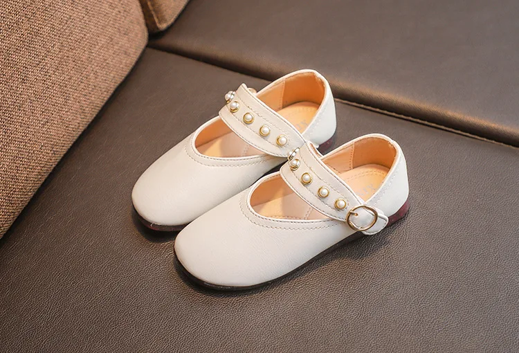 JGSHOWKITO mary janes/мягкая кожаная обувь для девочек модная детская обувь на плоской подошве с жемчужинами и бусинами на поясе детская обувь принцессы на плоской подошве средней высоты 26-30