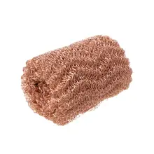 Gas Liquid Filtration Broken Foam Net Red Copper Vapor Liquid Defoaming Filter Mesh Knitted Steam Net