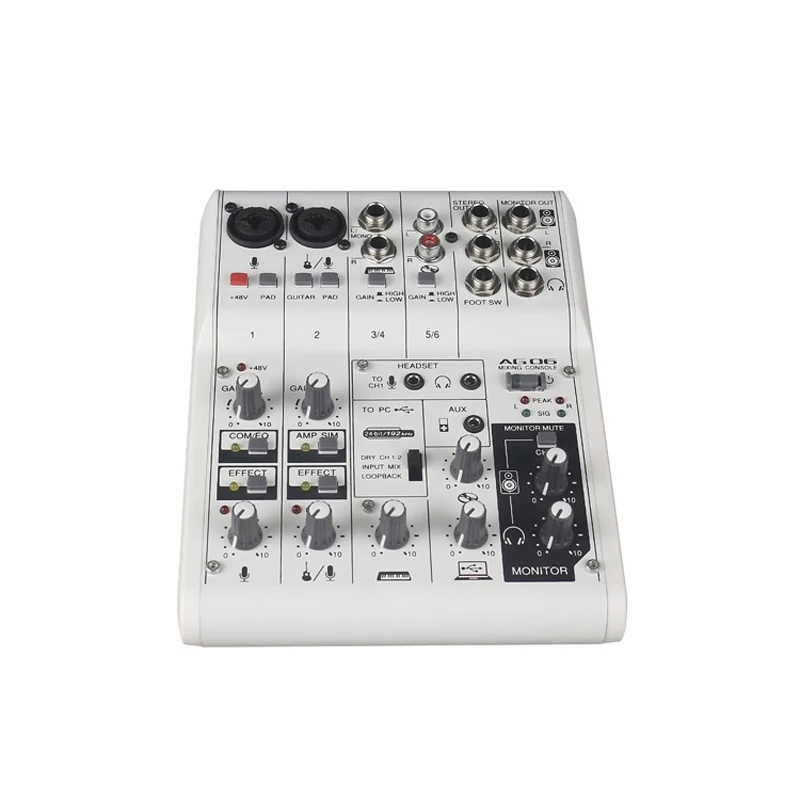 Vadiboer AG06 6 channels mini mixer digital sound