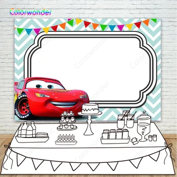 

Personalized Photography Background Red Racing Car Backdrop For Boys Happy 1st Birthday Party Decoration Add Name Age Background