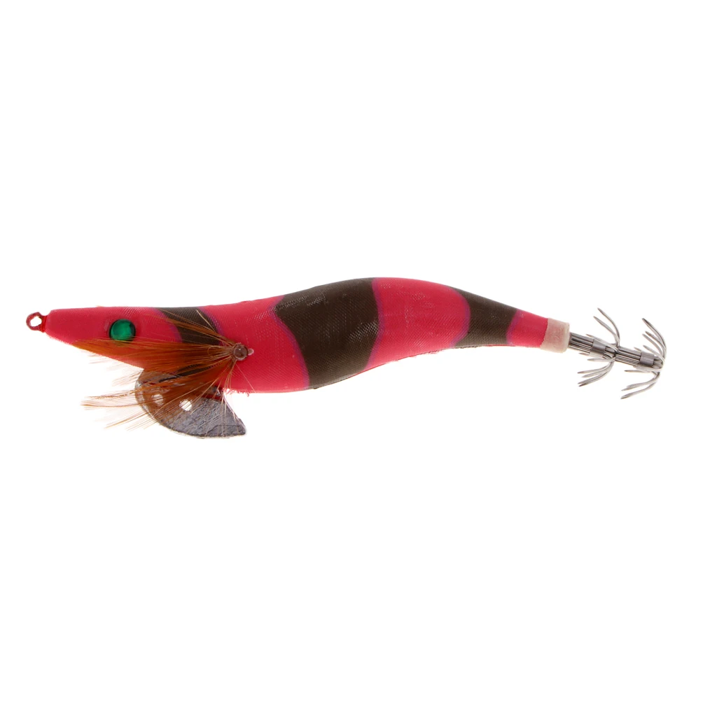 3.5# Squid Jigs Glow in Dark Luminous Fishing Lures Artificial Baits Shrimp Squid Jigs Hooks 13.5cm 21g 