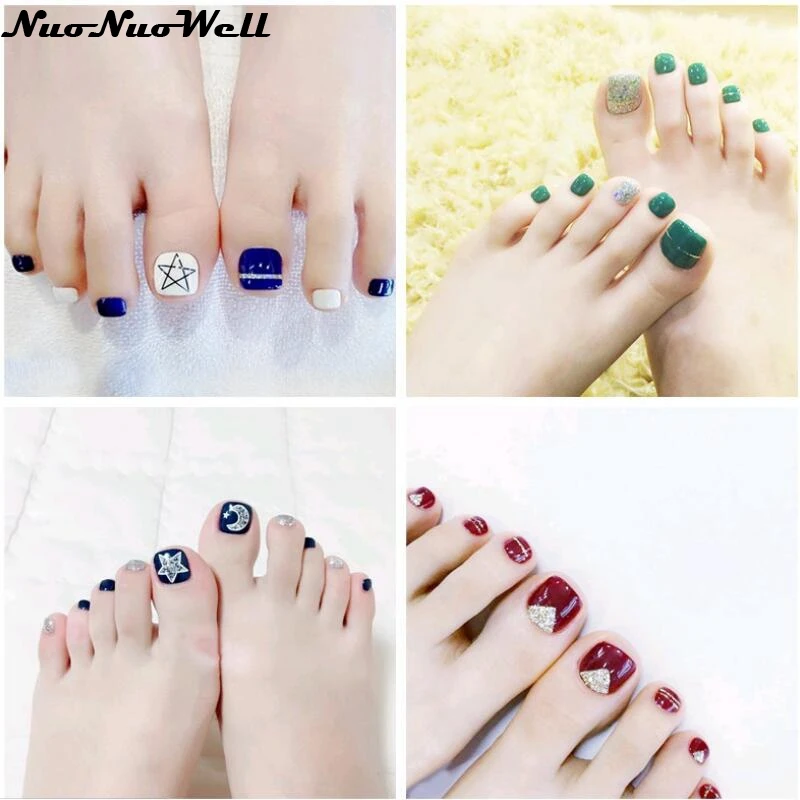 48 Colors Choose Toe Nail Wraps Stickers Patch Foils Glitter Adhesive Manicure Art Decal | Красота и здоровье