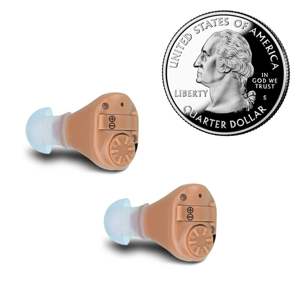 Günstige 2PCS ITE Hörgerät mini Hören für Gehörlose Bester Ton Hörgeräte für die ältere Lauten Klare Anhörung Verstärker aparelho auditivo