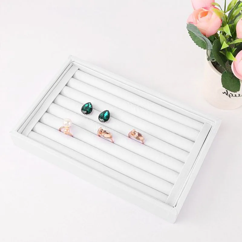 

1pcs Velvet Earrings Ring Organizer Ear Studs Jewelry Display Stand Holder Rack Showcase Box 6 Colors 22.5*14.5*3 cm(L*W*H)